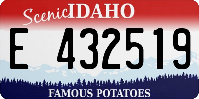 ID license plate E432519