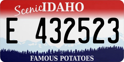 ID license plate E432523