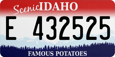 ID license plate E432525