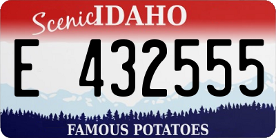 ID license plate E432555