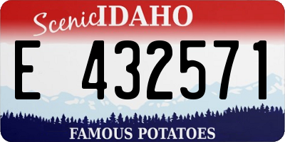 ID license plate E432571