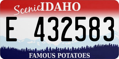 ID license plate E432583