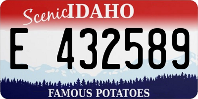 ID license plate E432589