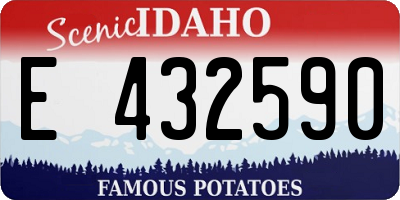 ID license plate E432590