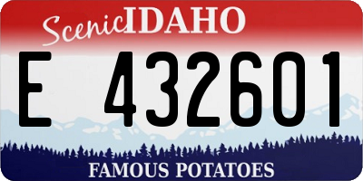 ID license plate E432601