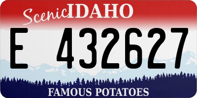 ID license plate E432627