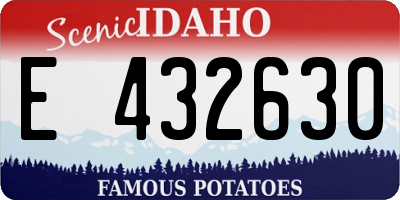 ID license plate E432630