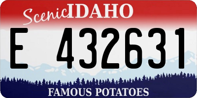 ID license plate E432631