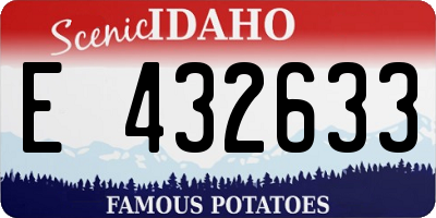 ID license plate E432633