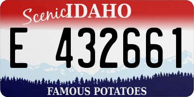 ID license plate E432661