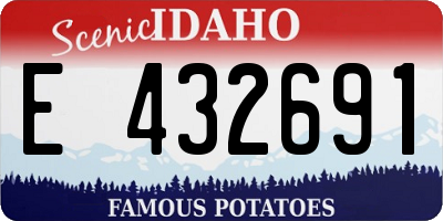 ID license plate E432691