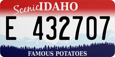 ID license plate E432707