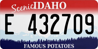 ID license plate E432709