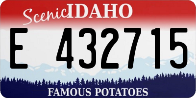 ID license plate E432715