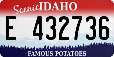ID license plate E432736