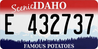 ID license plate E432737
