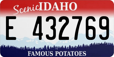 ID license plate E432769