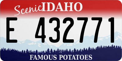 ID license plate E432771