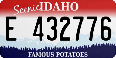 ID license plate E432776