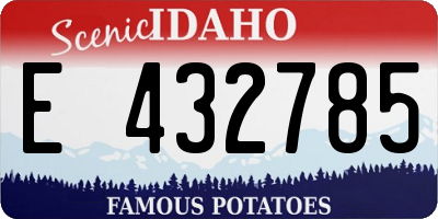 ID license plate E432785