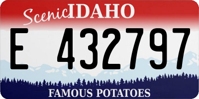 ID license plate E432797