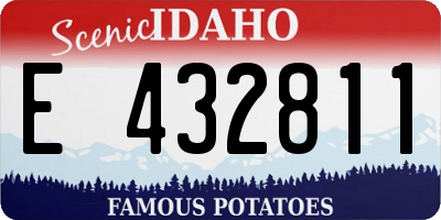 ID license plate E432811