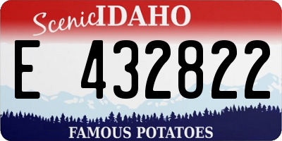 ID license plate E432822
