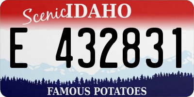 ID license plate E432831