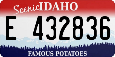 ID license plate E432836