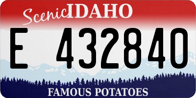 ID license plate E432840