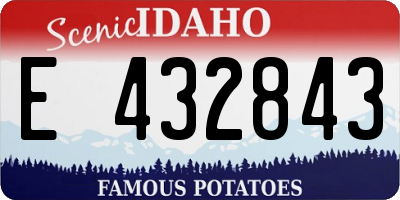 ID license plate E432843