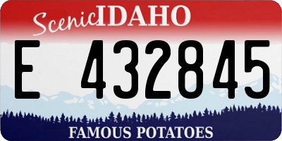 ID license plate E432845