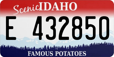 ID license plate E432850