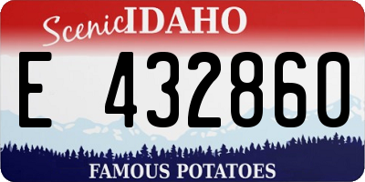 ID license plate E432860