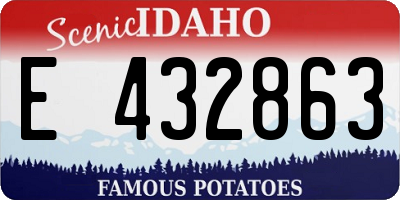 ID license plate E432863