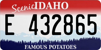 ID license plate E432865