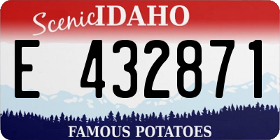 ID license plate E432871