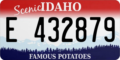 ID license plate E432879