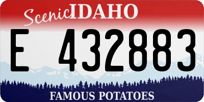 ID license plate E432883