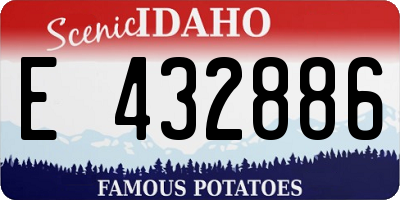 ID license plate E432886
