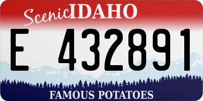 ID license plate E432891