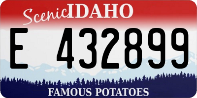 ID license plate E432899