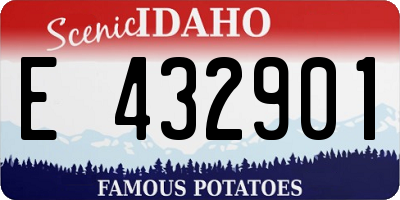 ID license plate E432901