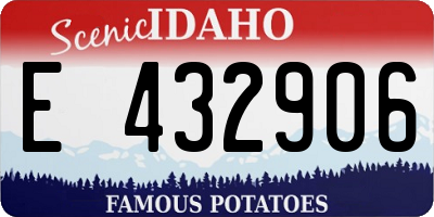ID license plate E432906