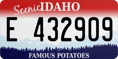 ID license plate E432909