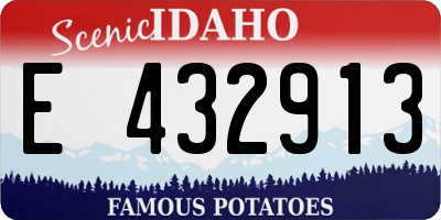 ID license plate E432913
