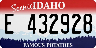 ID license plate E432928