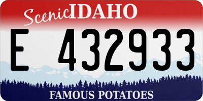 ID license plate E432933