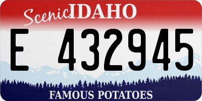 ID license plate E432945