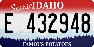 ID license plate E432948